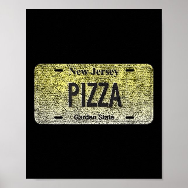 Funny Nj State Vanity License Plate Zza  Poster (Front)
