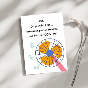 Funny No. 1 Fan Father's Day or Birthday Card