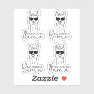 Funny No Drama Cool Llama  Sticker
