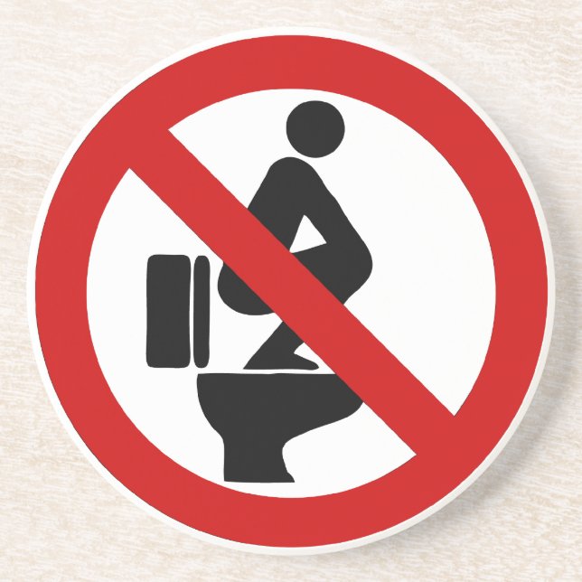 Funny NO Feet on the Seat ⚠ Thai Sign ⚠ Coaster (Front)