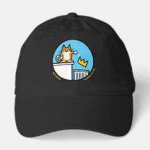 Funny no kings cat cartoon hat