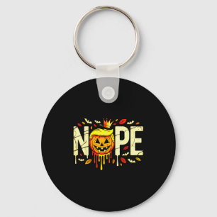 Funny No Kings Halloween 2025 Distressed Usa Flag  Key Ring