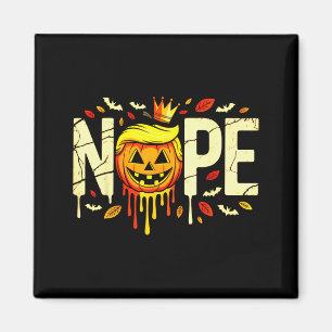 Funny No Kings Halloween 2025 Distressed Usa Flag Magnet