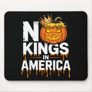 Funny No Kings Halloween 2025 Distressed Usa Flag Mouse Pad