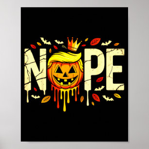 Funny No Kings Halloween 2025 Distressed Usa Flag Poster