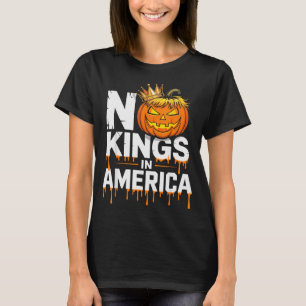 Funny No Kings Halloween 2025 Distressed Usa Flag  T-Shirt