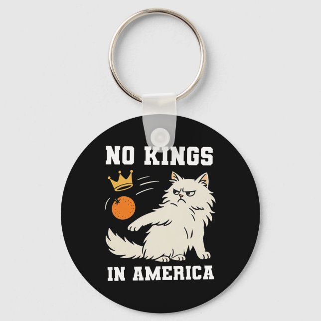 Funny No Kings In America  Key Ring (Front)