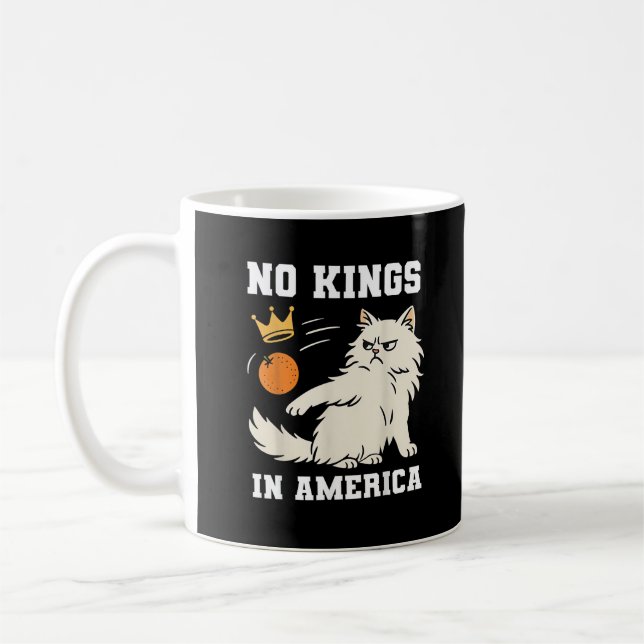 Funny No Kings In America Retro Classic Coffee Mug (Left)