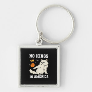 Funny No Kings In America Retro Classic Key Ring
