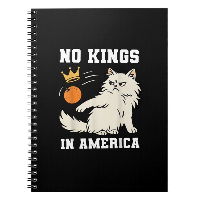 Funny No Kings In America Retro Classic Notebook (Front)