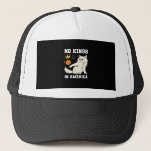 Funny No Kings In America Retro Classic Trucker Hat