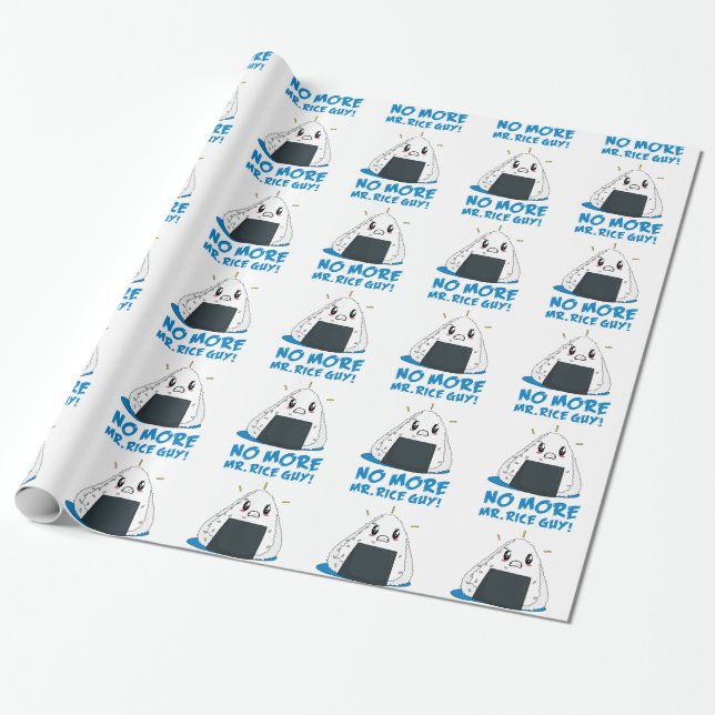 Funny No More Rice Guy Wrapping Paper (Unrolled)