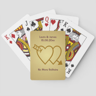Funny No More Solitaire Wedding Hearts Card Deck