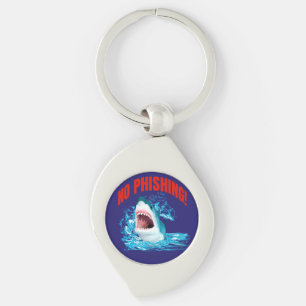 Funny No Phishing Shark Key Ring
