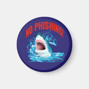 Funny No Phishing Shark Magnet