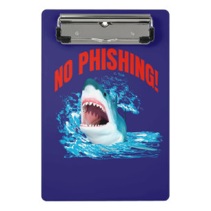 Funny No Phishing Shark Mini Clipboard