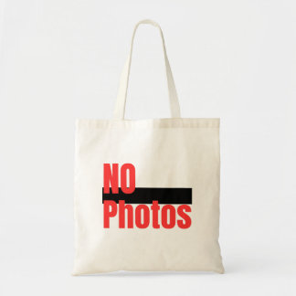 Funny No Photography Tote - No Pictures Bag