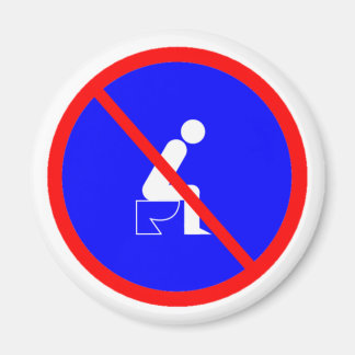 Funny No Sitting On Toilet Sign Magnet
