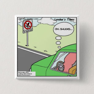 Funny No Squid Zone 15 Cm Square Badge
