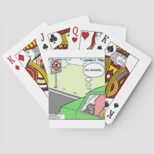 Funny No Squid Zone Playing Cards