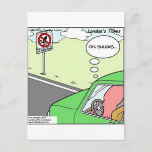 Funny No Squid Zone Postcard