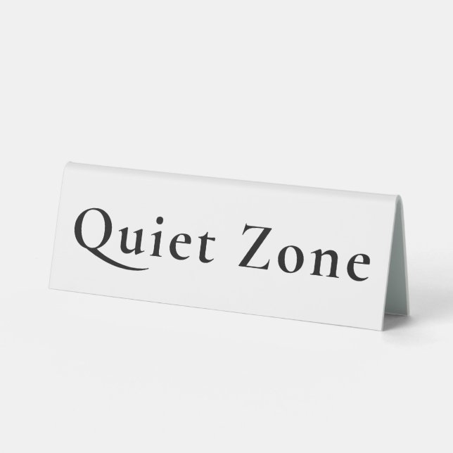 Funny No Talking Office Signs Table Tent (Front)