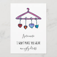 Funny No Ugly Dress Bridesmaid Proposal