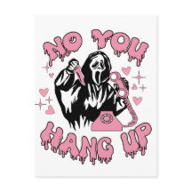 Funny No You Hang Up! Funny Pink Grim Reaper