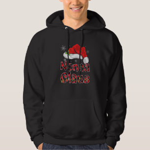 Funny Nonna Claus Red Plaid Christmas Family Pjs M Hoodie