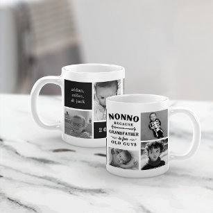Funny Nonno Grandfather Photo Collage Coffee Mug