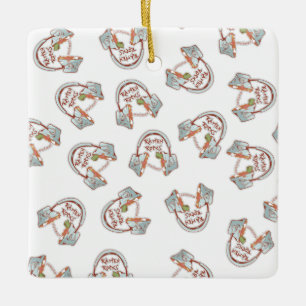 Funny noodle bowl headphones Music and Ramen Ceramic Ornament