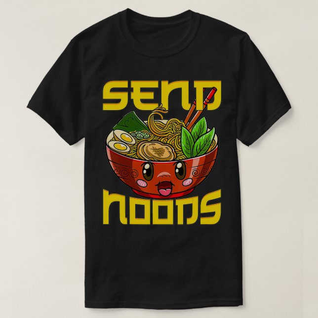 Funny Noodz Send Noods Ramen Noodles Japanese Nood T-Shirt (Design Front)