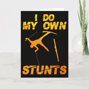Funny Nordic Mountain Skiing Art For Men Women Ski Card