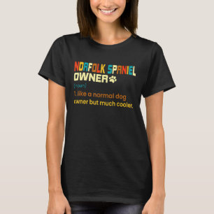 Funny Norfolk Spaniel Vintage Retro Dog Mum Dad T-Shirt