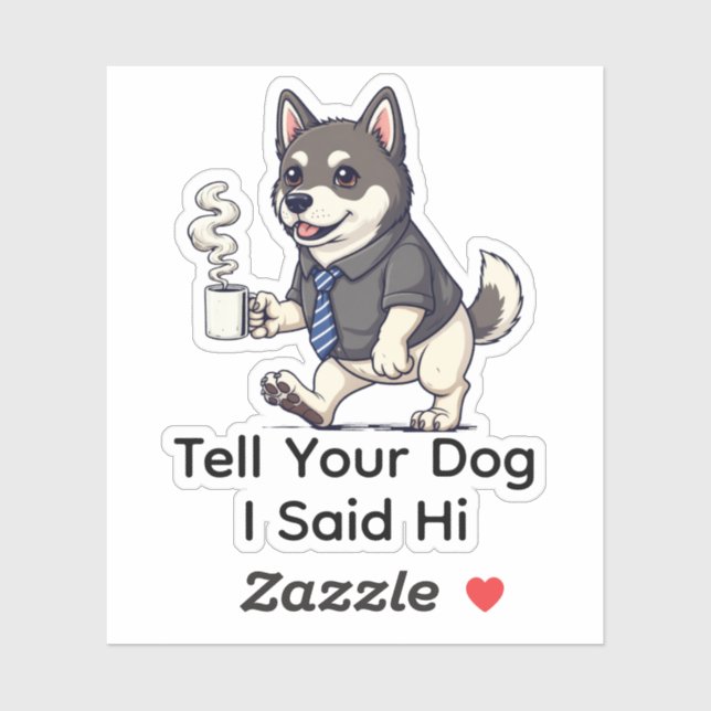 Funny Norwegian Elkhound Dog Business Suit Coffee  (Sheet)