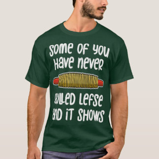 Funny Norwegian Lefse Rolling Pin Lefse Making  T-Shirt