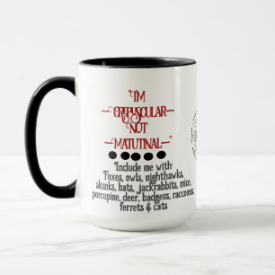 Funny Not a Morning Person Typography  Mug