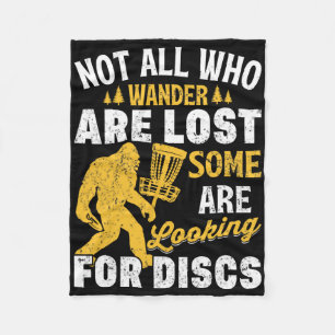 Funny Not All Who Wander Are Lost Disc Golf Big Fo Fleece Blanket