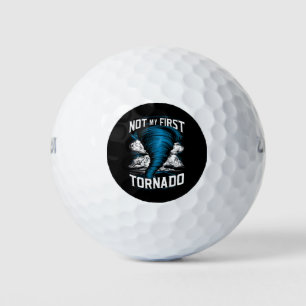 Funny Not My First Tornado Retro Storm Chaser Golf Balls