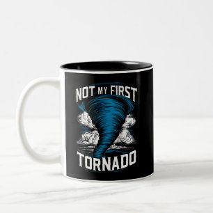 Funny Not My First Tornado Retro Storm Chaser Two-Tone Coffee Mug
