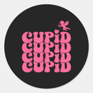 Funny Not Today Cupid Anti Valentines Day Women Me Classic Round Sticker