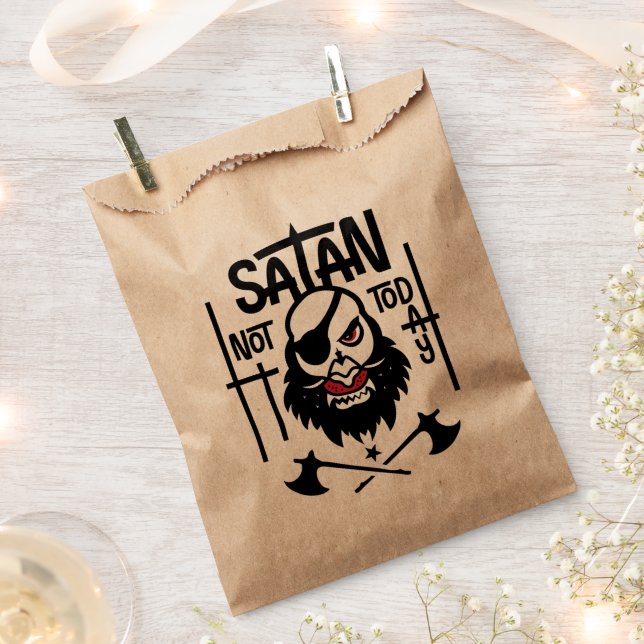 Funny Not Today Satan -  Detained Favour Bag (Clipped)
