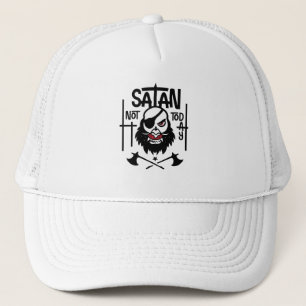 Funny Not Today Satan -  Detained Trucker Hat