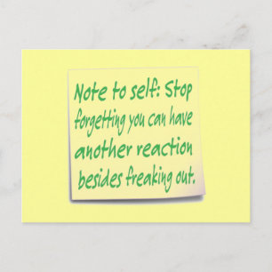Funny Note to Self Postcard