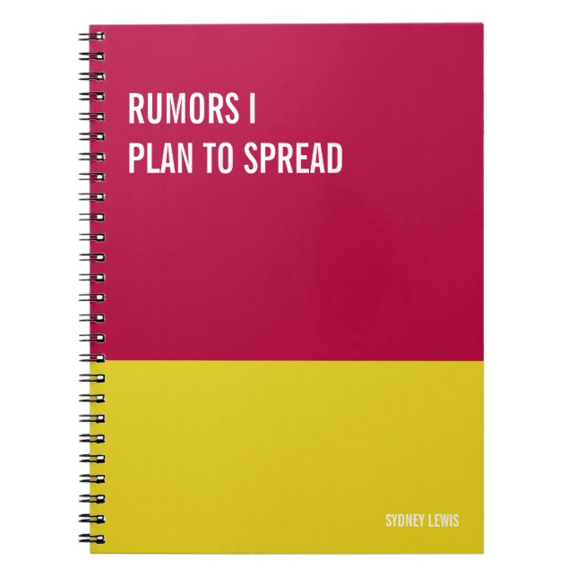 Funny Notebook, Humourous Writing Pad Journal, Not Notebook (Front)