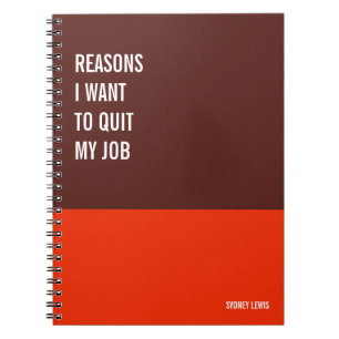 Funny Notebook, Humourous Writing Pad Journal, Not Notebook