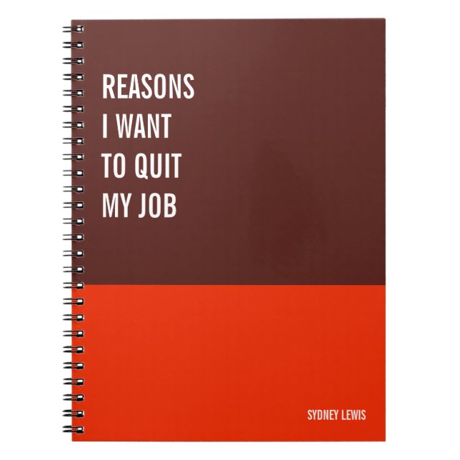 Funny Notebook, Humourous Writing Pad Journal, Not Notebook (Front)