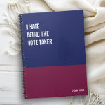 Funny Notebook, Humourous Writing Pad Journal, Not Notebook<br><div class="desc">Funny notebook to use for all your daily reminders,  deep thoughts and grievances,  or for just taking notes at school and work. It makes a great gift.</div>
