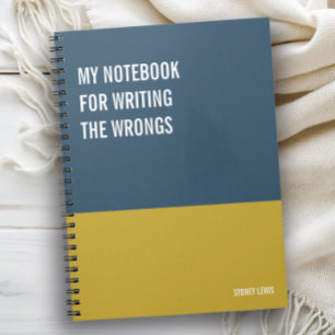 Funny Notebook, Humourous Writing Pad Journal, Not Notebook