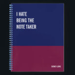 Funny Notebook, Humourous Writing Pad Journal, Not Notebook<br><div class="desc">Funny notebook to use for all your daily reminders,  deep thoughts and grievances,  or for just taking notes at school and work. It makes a great gift.</div>